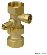 AFRISO Rohrverbinder Afriso Kappenventil G3/4" x G3/4" mit Ablasshahn, 77924