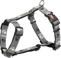 TRIXIE Hunde-Leuchtgeschirr Silver Reflect H-Geschirr - schwarz/silbergrau - 36&ndash;40