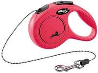 flexi Flexileine FLEXI Rollleine New CLASSIC Seil - 3m, bis 8kg Farbe: Rot