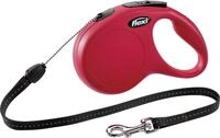 flexi Flexileine FLEXI Rollleine New CLASSIC Seil - 8m, bis 12kg Farbe: Rot
