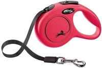 flexi Flexileine FLEXI Rollleine New CLASSIC Gurt - 3m, bis 12kg Farbe: Rot