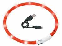 Karlie Hunde-Halsband Karlie Visio Light LED-Leuchtschlauch mit USB - Rot