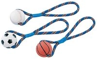 Nobby Outdoor-Spielzeug Vollgummi Ball mit Seil mit Wurfschlaufe