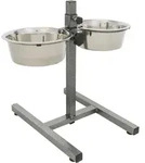 TRIXIE Napf Hundebar, Metall/Edelstahl - diverse - 2 &times; 1,8 l/&oslash; 21 cm bunt