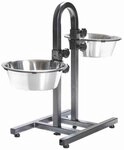 TRIXIE Napf Hundebar, Metall/Edelstahl - diverse - 2 &times; 2,8 l/&oslash; 24 cm