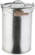 Kamino Flam M&uuml;lleimer Ascheeimer Stahl-M&uuml;lltonne Ascheimer mit Deckel, verzinkter