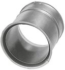 EK Germany Ofenrohr Doppelwandmuffe 2 mm, 120 mm lang, &Oslash; 120 mm, silber/grau,