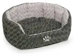 Nobby Tierbett Seoli, Mikrofaser, oval grau 57 cm x 65 cm