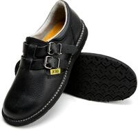JOB Dachdecker Halbschuh PETER II mit 2 Schnallen Schwarz Arbeitsschuh