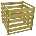 vidaXL Komposter, Lattenkomposter 0,54 m3 Quadratisch Holz
