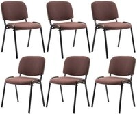 CLP Besucherstuhl Ken Stoff (6er Set, 6 St), stapelbar, robustes Metall
