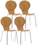 CLP Besucherstuhl Diego (4er Set, 4 St), stapelbar