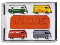 Wiking Modellauto Wiking H0 1/87 0217001 Geschenkpackung mit 4x VW T1...