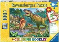 Ravensburger Puzzle Welt der Dinosaurier, 100 Puzzleteile, Made in Germany