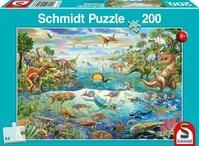 Schmidt Spiele Puzzle Entdecke die Dinosaurier, 200 Teile - Kinderpuzzle, 200