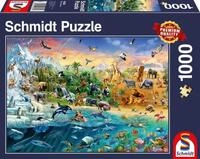 Schmidt Spiele Puzzle Die Welt der Tiere - Puzzle 1000 Teile, 1000 Puzzleteile