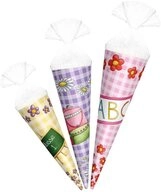 Roth Schult&uuml;te Geschenkt&uuml;te M&auml;dchen, 10 / 12,5 / 15 cm, rund, 3er Set, mit wei&szlig;em