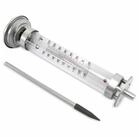 Grundig Gartenthermometer GRUNDIG Gartenthermometer mit Solarlampe, silber
