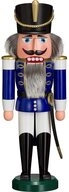 Seiffener Volkskunst Nussknacker Husar blau (37cm) Nussknacker von Seiffener