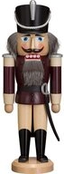 Seiffener Volkskunst Nussknacker Husar lasiert aubergine (37cm) Nussknacker von