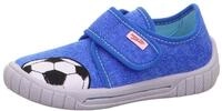Hausschuh SUPERFIT "BILL, WMS: mittel", M&auml;dchen, Gr. 23, blau (blau, wei&szlig; (500)),