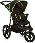 Hauck Dreirad-Kinderwagen Runner black/neon yellow, mit schwenk- und...