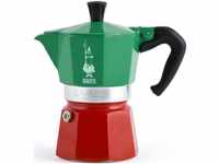 BIALETTI Espressokocher Moka Express Tricolore Italia, 0,27l Kaffeekanne, 6...