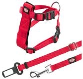 TRIXIE Katzen-Geschirr Auto-Geschirr - rot - 20&ndash;50 cm/15 mm