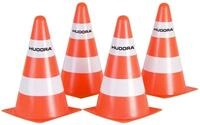 Hudora Pylonen 76105, 4 St&uuml;ck Stra&szlig;enpoller 25cm, orange/wei&szlig;