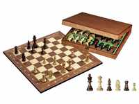 Philos Spiel, Turnier-Schachset mit Schachbrett und Schachfiguren in Holzbox,...