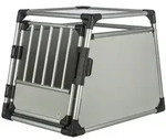 TRIXIE Tiertransportbox Transportbox, Aluminium - hellgrau/silber - 60 &times; 65 &times;...