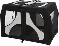 TRIXIE Hunde-Transportbox Hundebox&nbsp;Vario Double - schwarz/grau - 91 &times; 60 &times;...