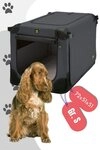 MAELSON Tiertransportbox Soft Kennel Transportbox, faltbar, anthrazit, f&uuml;r Hunde und