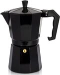 Kr&uuml;ger Espressokocher, 0,2l Kaffeekanne, traditionell italienisch, aus Aluminium,