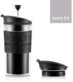 Bodum Besteck-Set Bodum Travel Press schwarz + free extra lid 350ml