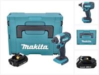 Makita Akku-Schlagschrauber DTD 152 A1J Akku Schlagschrauber 18 V 165 Nm 1/4" +...