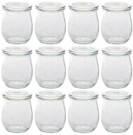 WECK Einmachglas 12er Pack Tulpen Gl&auml;ser Vorspeisen Dessert Glas mit Deckel...