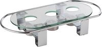 APS St&ouml;vchen, Metall/Glas, 3-flammig