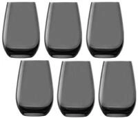 St&ouml;lzle Glas St&ouml;lzle Lausitz Elements Trinkbecher 465 ml Rauchgrau 6er Set, Glas