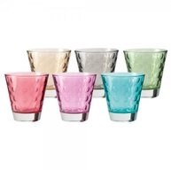 Gl&auml;ser-Set OPTIC Trinkglas klein 0,14l bunt sortiert 6er Set, 6-tlg., Glas