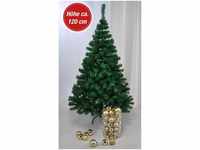 HI Künstlicher Weihnachtsbaum Weihnachtsbaum mit Ständer aus Metall Grün 180...