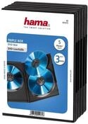 Hama DVD-H&uuml;lle DVD Leerh&uuml;lle Dreier Box, Triple Box, 5er Pack, Schwarz,