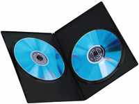 Hama DVD-Hülle DVD-Doppel-Leerhülle Slim, 25er-Pack, Schwarz, DVD Hülle