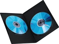 Hama DVD-H&uuml;lle DVD-Doppel-Leerh&uuml;lle Slim, 25er-Pack, Schwarz, DVD H&uuml;lle