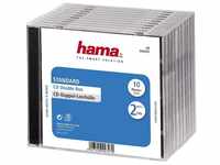 Hama CD-Hülle CD Doppel Leerhülle, 10er Pack, Transparent, Schwarz,...