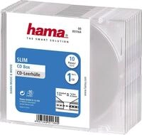 Hama CD-H&uuml;lle CD Leerh&uuml;lle Slim, 10er-Pack, Transparent, Schutzh&uuml;lle, Schutzcase