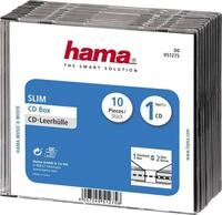 Hama CD-H&uuml;lle CD-Leerh&uuml;lle Slim, 10er-Pack, Transparent/Schwarz Leerh&uuml;lle...