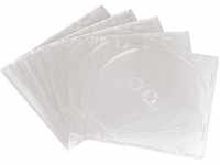 Hama CD-Hülle CD-Leerhülle Slim, 25er-Pack, Transparent, DVD CD Leerhülle