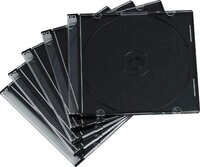 Hama CD-H&uuml;lle CD-Leerh&uuml;lle Slim, 50er-Pack, Transparent/Schwarz schmal