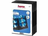 Hama DVD-Hülle DVD-Leerhülle Quad Box, 5er-Pack, Schwarz